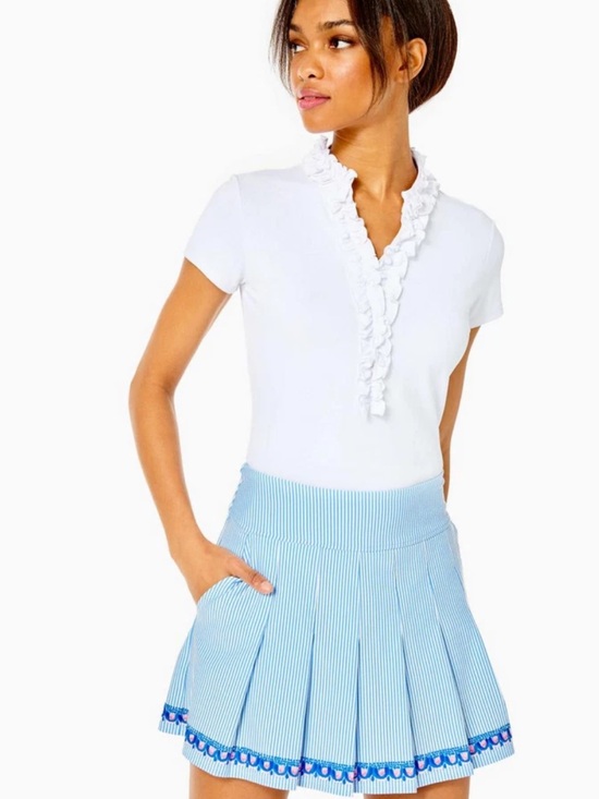 Lilly Pulitzer Dresses & Skirts - NWOT Lilly Pulitzer Luxletic Priska Seersucker Skort, Size 12